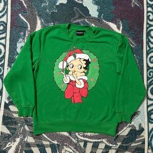 Betty Boop Christmas Green Sweater